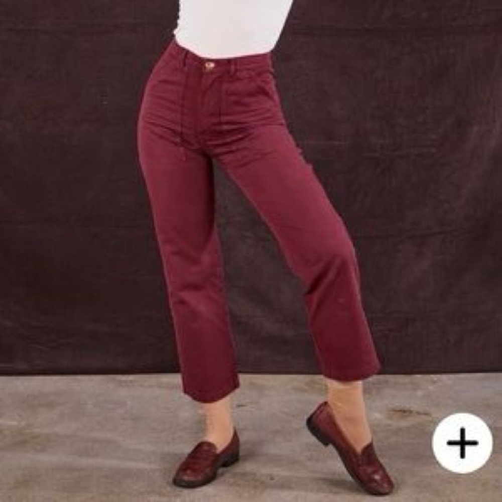Big Bud Press Pencil Pants in cranberry (discontinued/ hard to find).